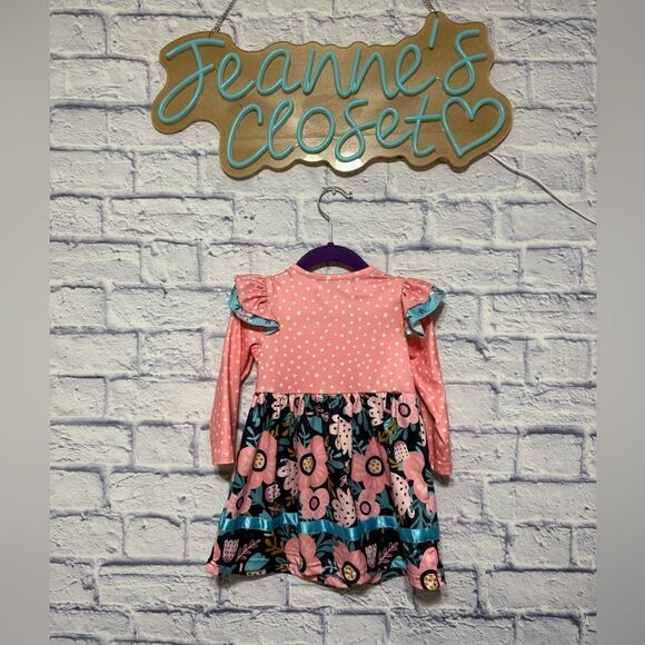 Abby & evie Pink Floral Dress boutique - Picture 4 of 13